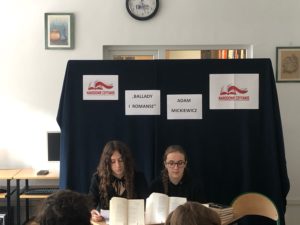 szkolna edycja Narodowego Czytania „Ballad i romansów” Adama Mickiewicza