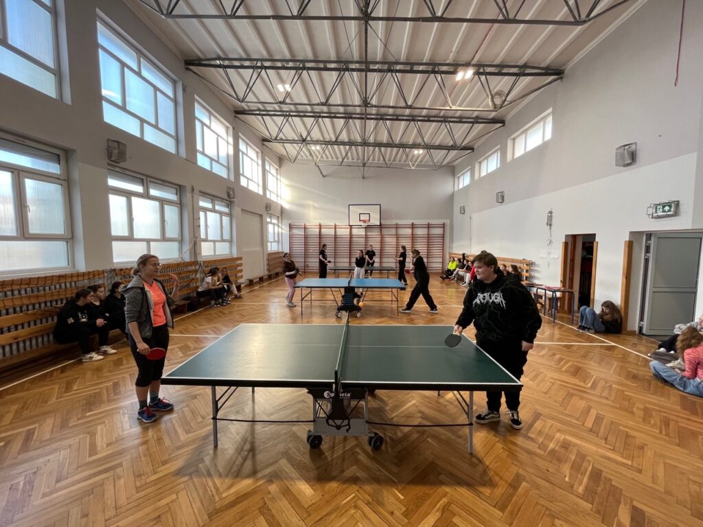 sala gimnastyczna - turniej ping - ponga