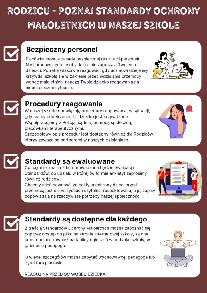 plakat ochrona małoletnich - infografika