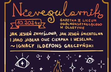 grafika - Okładka gazetki szkolnej październik 2024